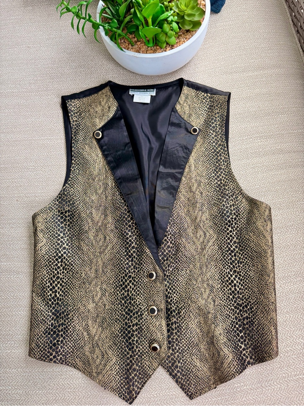 Gold western vest